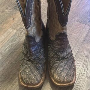 Corral Mens Basket Weave Leather Boots